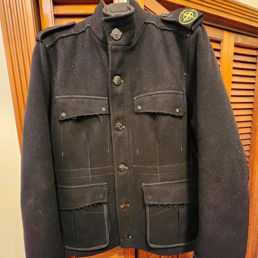 Vintage Stone Island Men's Wool Jacket